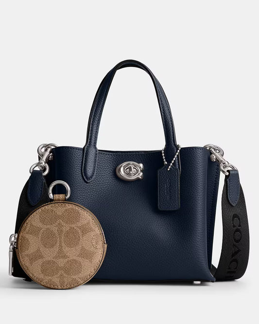 COACH Polished Pebble Leather Willow Tote Bag