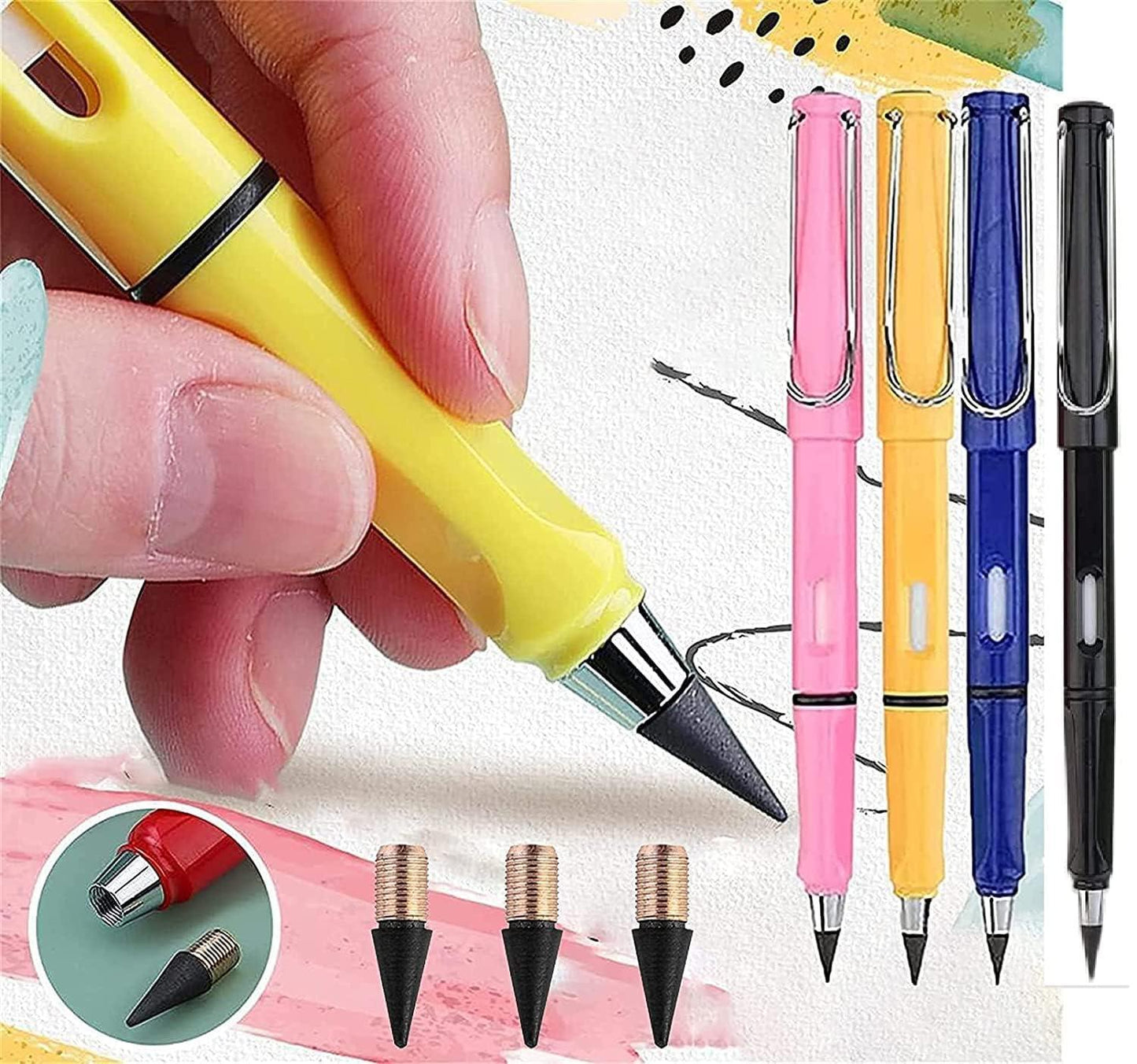 Reusable and Erasable Metal Writing Pencil(Pack of 2)