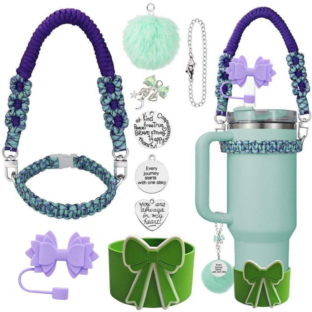 Trendy Bow Tumbler & Accessories Set