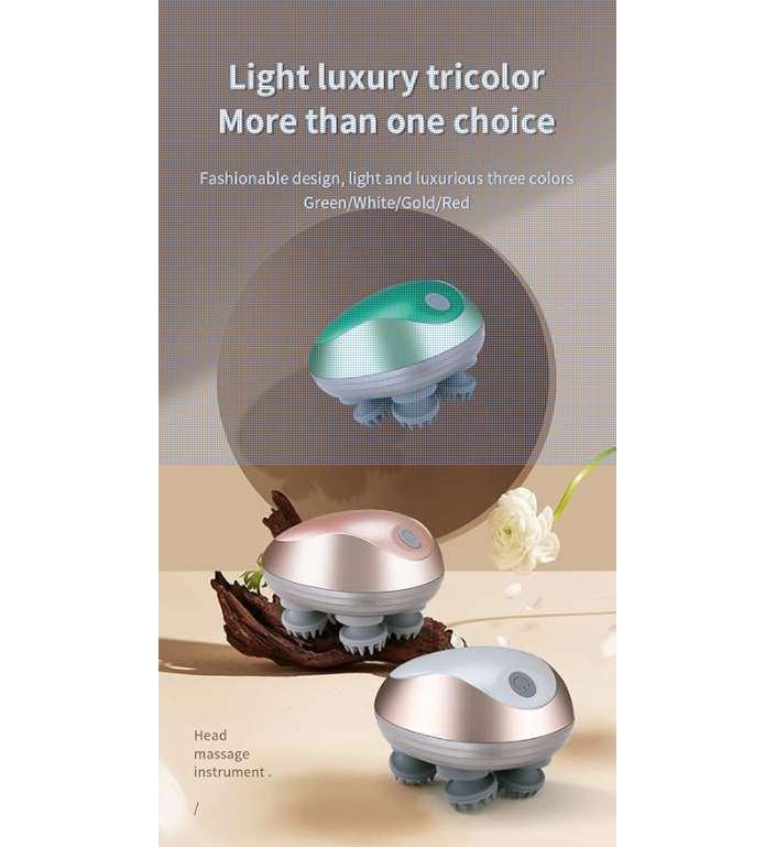 Cueen 3-In-1 Portable Electric Scalp Massager