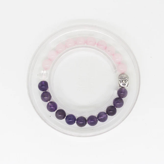 Rose Quartz, Howlite, Angelite, Amethyst crystals