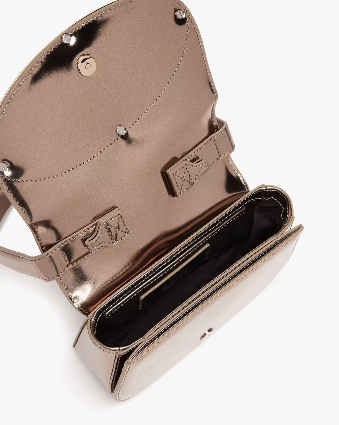 DIESEL 1DR Mirrored Leather Medium Shoulder Bag