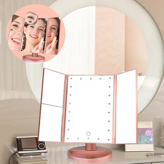 The Ultimate Beauty Companion: Foldable Makeup Touch Screen Mirror