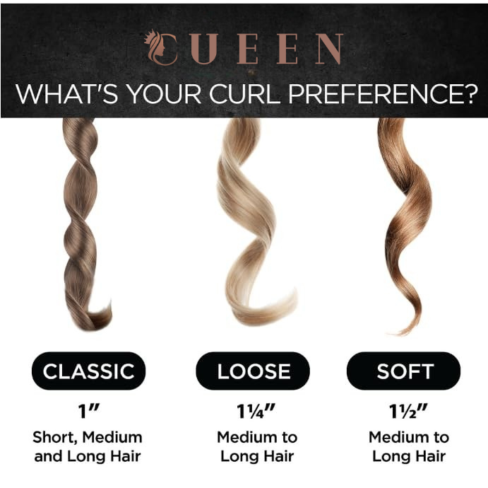 Cueen Spin N Curl Ceramic Rotating Curling Iron