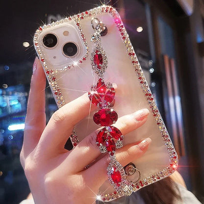 Bling Diamond Crystal Metal Bracelet Strap Phone Case Cover For I-Phone ( Buy 1 Get 1 Free )