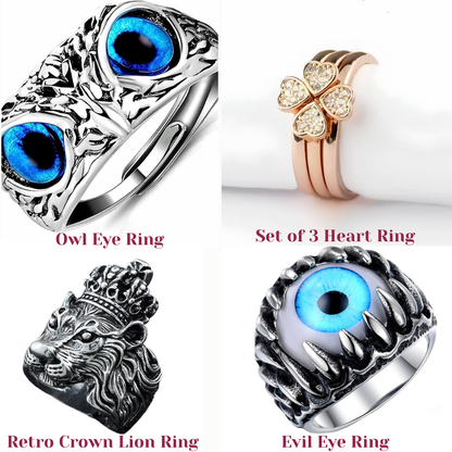 Mystic Charm 4-Ring Combo Set