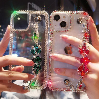 Bling Diamond Crystal Metal Bracelet Strap Phone Case Cover For I-Phone ( Buy 1 Get 1 Free )