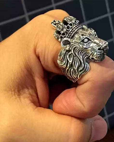 Carved Lion Ring (Adjustable)