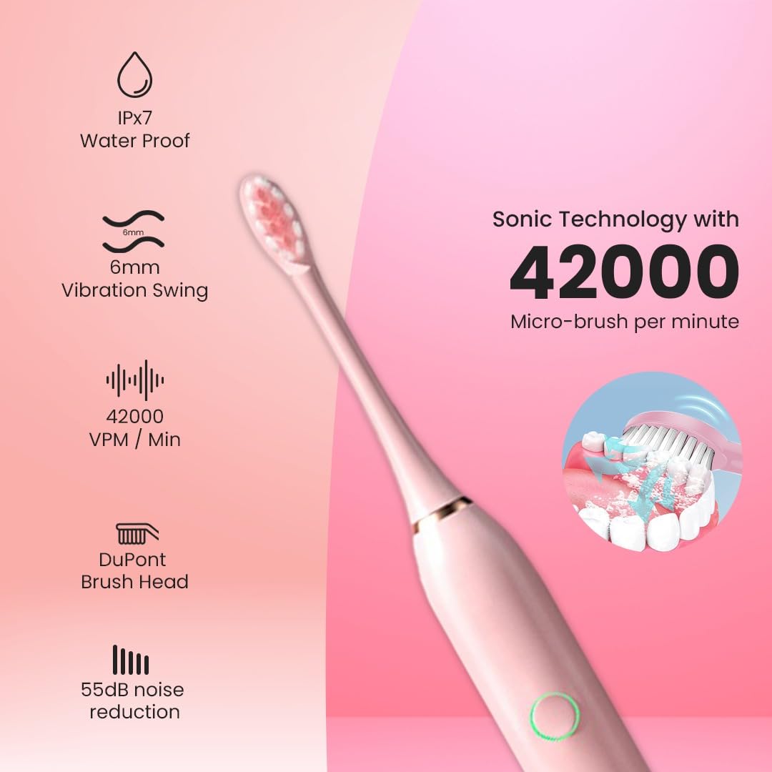 Cueen™ Sonic Electric Toothbrush 4 Brush Set