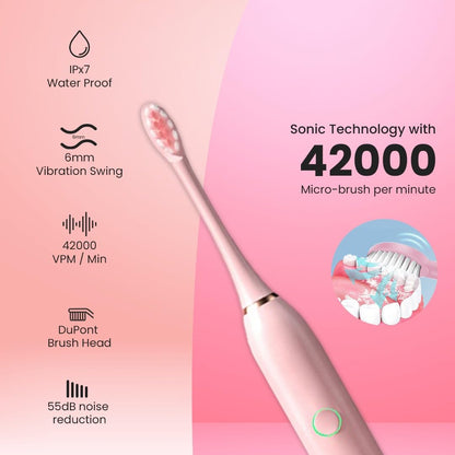 Cueen™ Sonic Electric Toothbrush 4 Brush Set