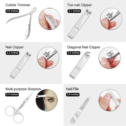 Cueen Professional Manicure & Pedicure Tool Kit
