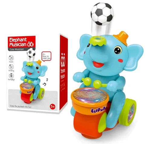 Cueen™ Musical Elephant Drummer Toy