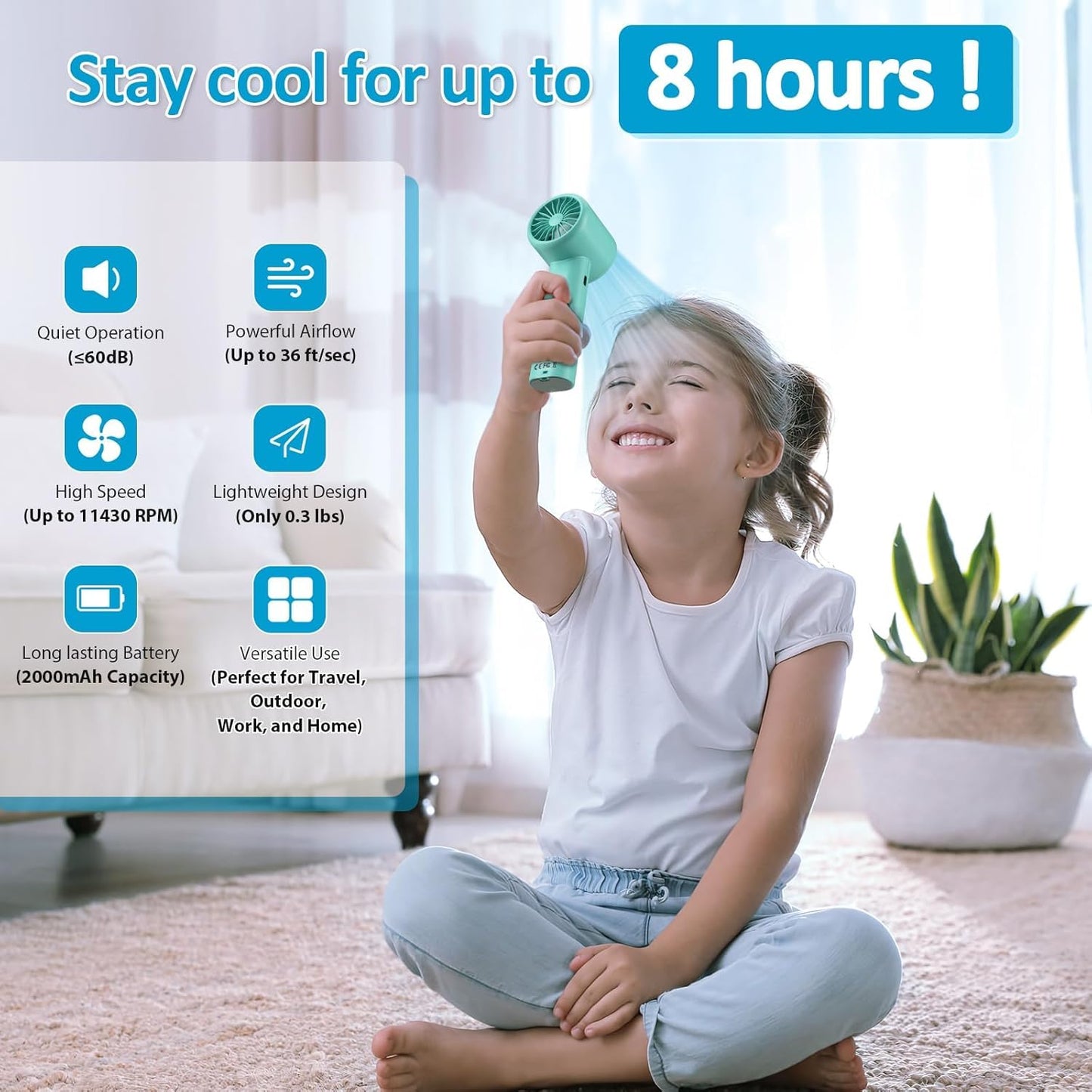 Portable Turbo Cooling Hand Fan
