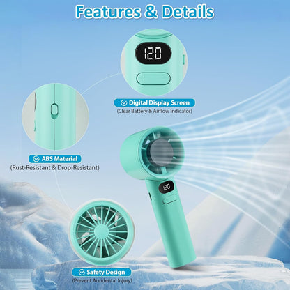 Portable Turbo Cooling Hand Fan