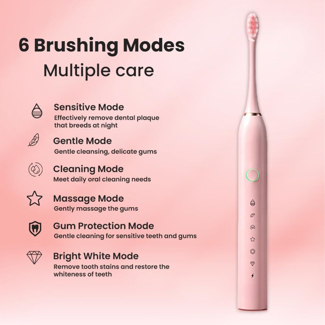 Cueen™ Sonic Electric Toothbrush 4 Brush Set