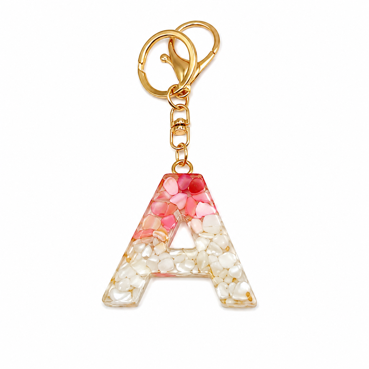 Custom Alphabet Pink Bag Charm