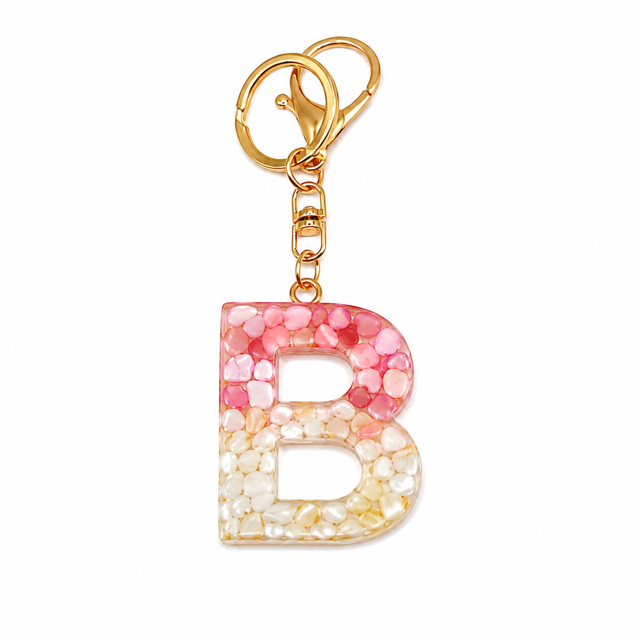 Custom Alphabet Pink Bag Charm