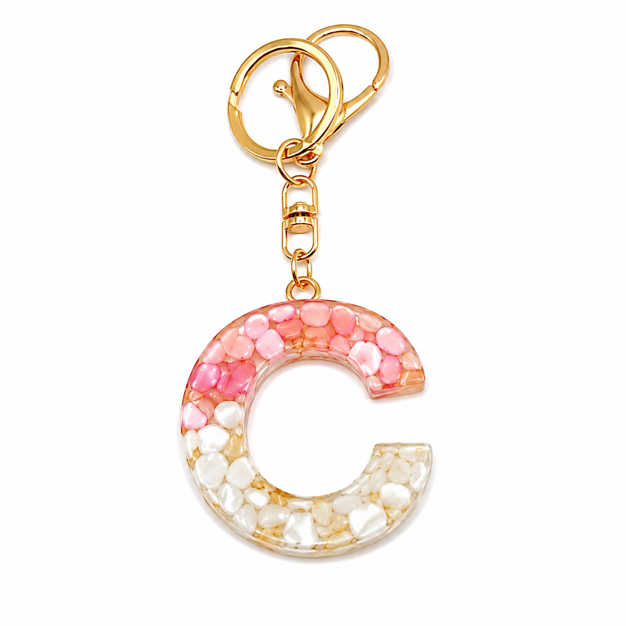 Custom Alphabet Pink Bag Charm