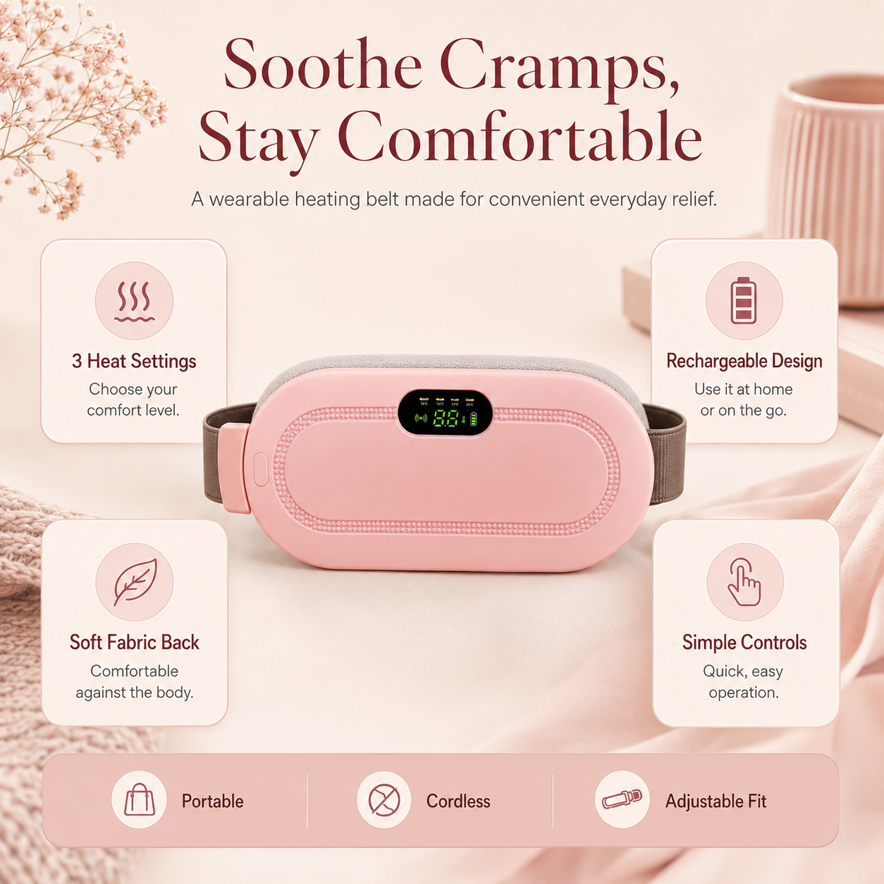 Cueen™ Periods Cramp Relief Belt