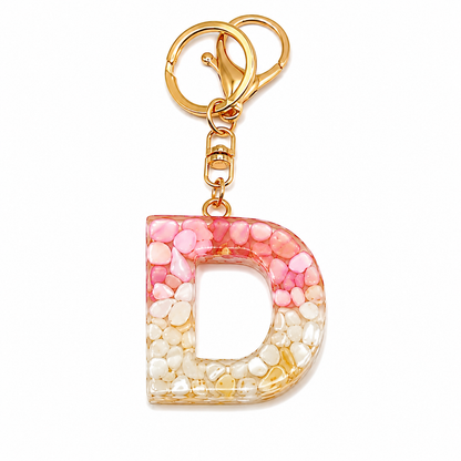 Custom Alphabet Pink Bag Charm