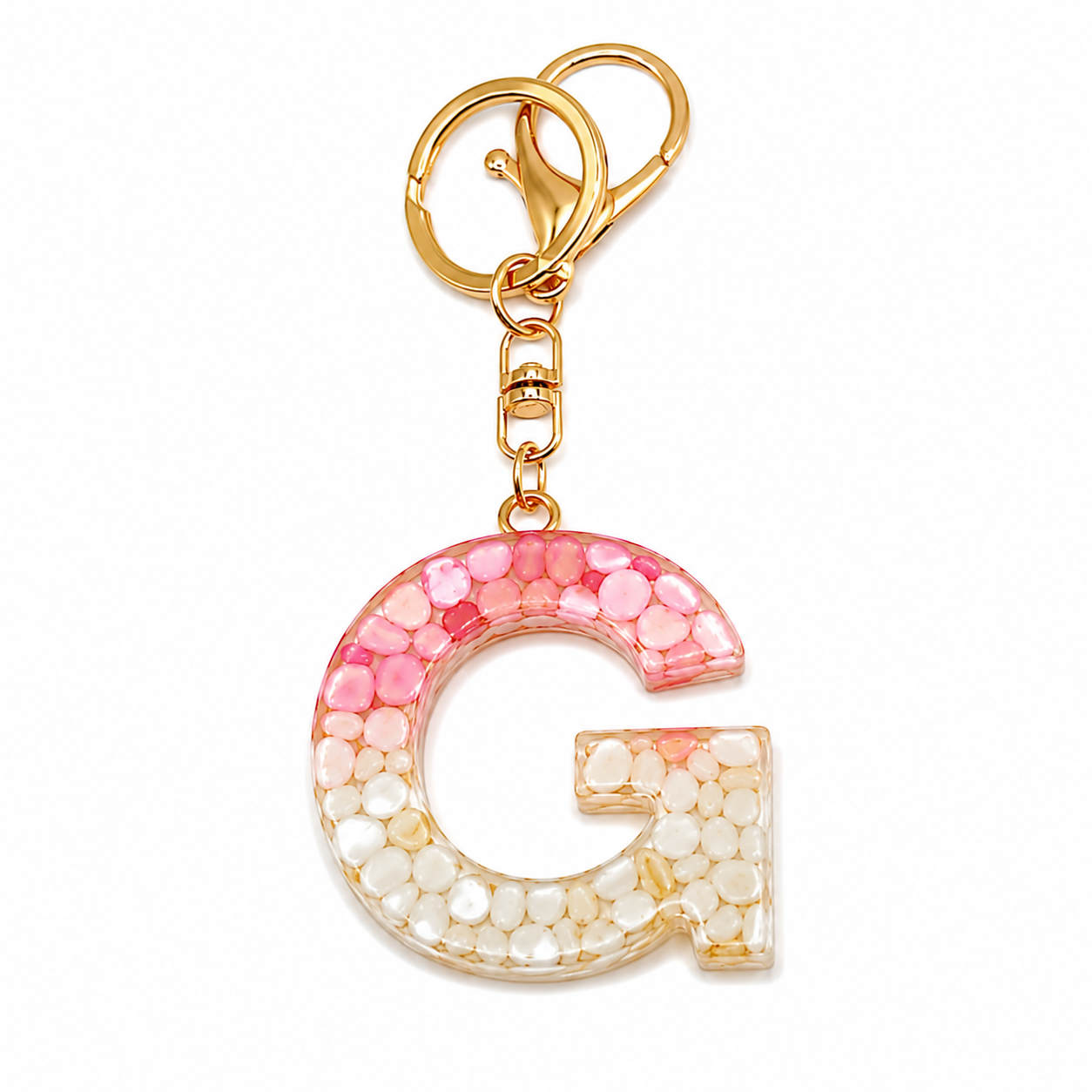 Custom Alphabet Pink Bag Charm