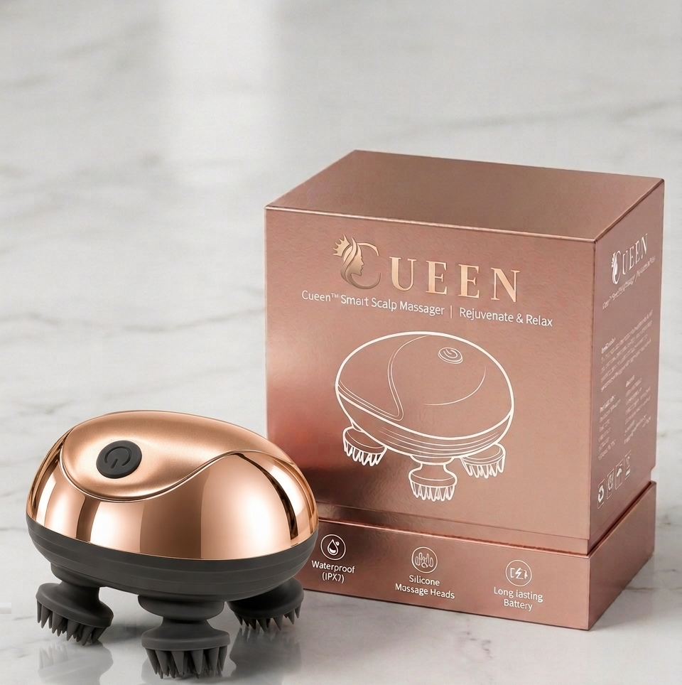 Cueen 3-In-1 Portable Electric Scalp Massager