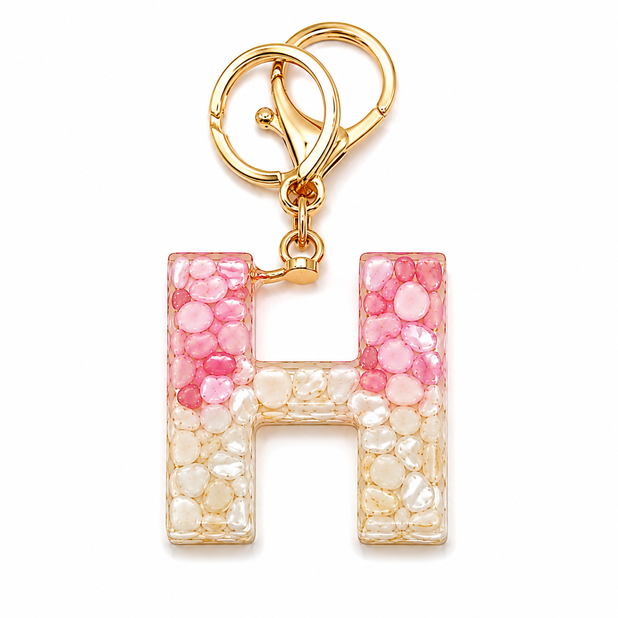 Custom Alphabet Pink Bag Charm