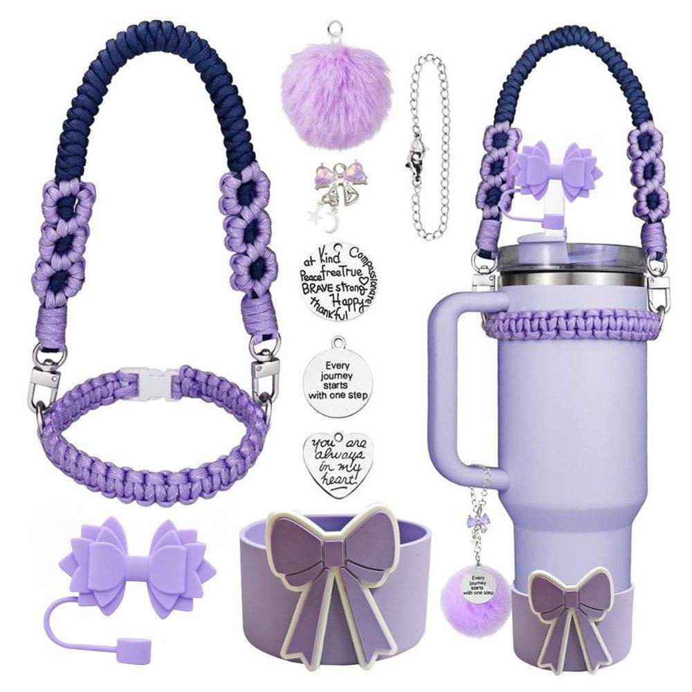 Trendy Bow Tumbler & Accessories Set