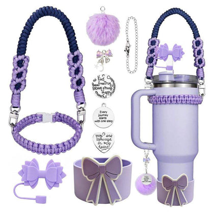 Trendy Bow Tumbler & Accessories Set