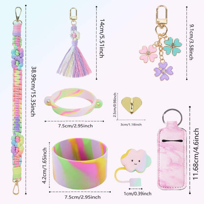 Pastel Daisy Tumbler & Accessory Set