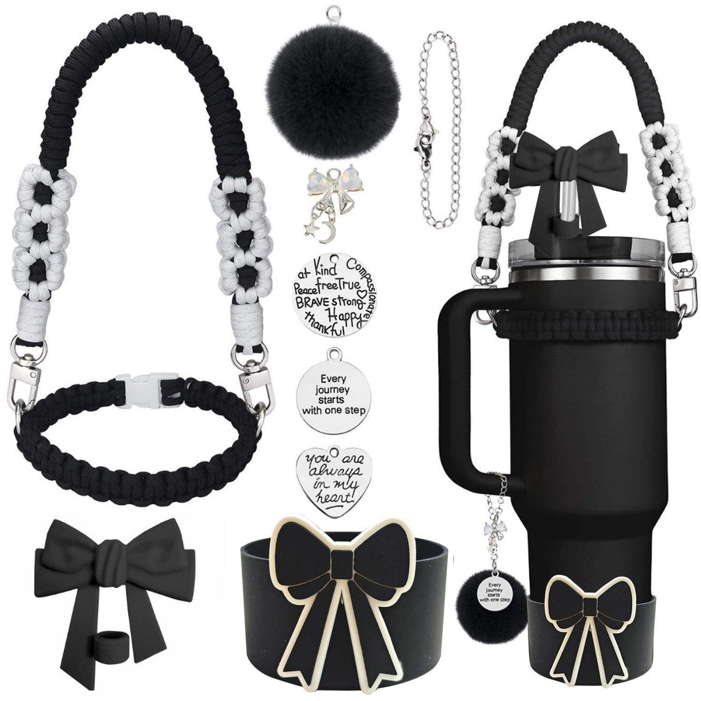 Trendy Bow Tumbler & Accessories Set