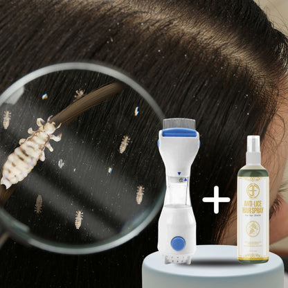 Cueen™ Combo Offer Electric Head Lice Remover & Anti Lice Hair Spray