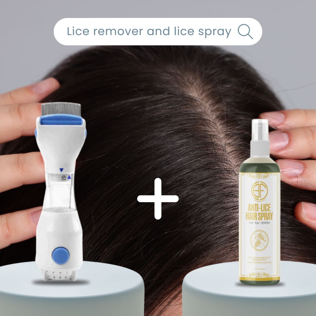 Cueen™ Combo Offer Electric Head Lice Remover & Anti Lice Hair Spray