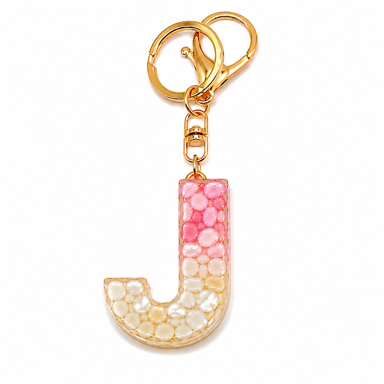 Custom Alphabet Pink Bag Charm