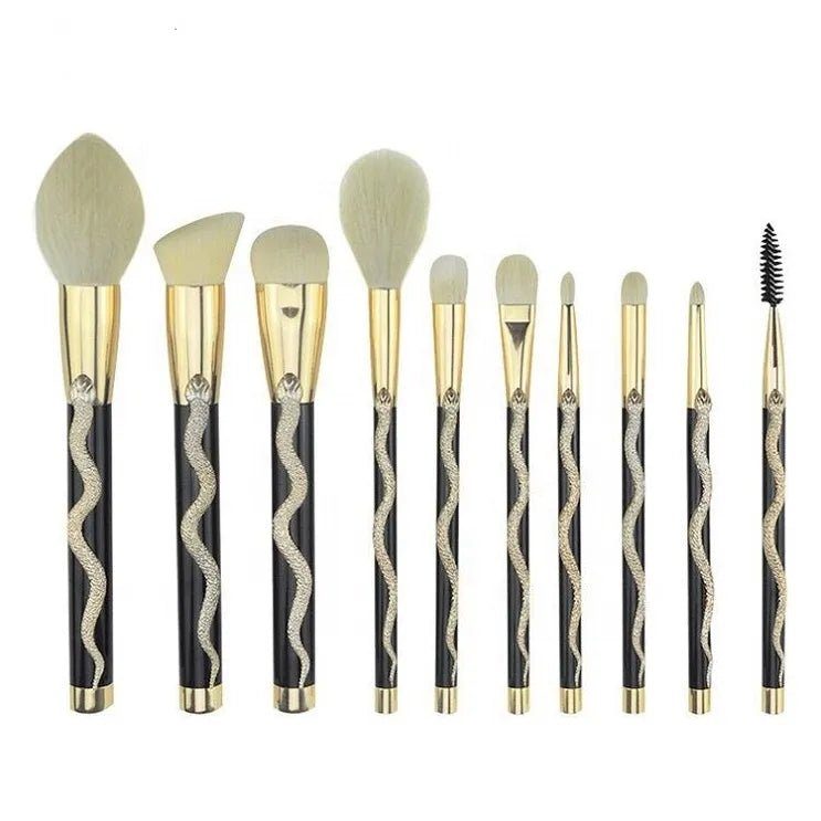 Cueen Luxe Makeup Brushes Set with Barrel Holder