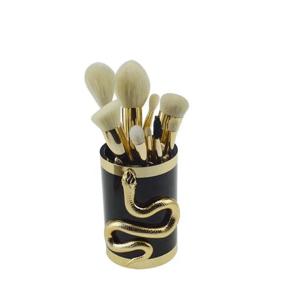 Cueen Luxe Makeup Brushes Set with Barrel Holder