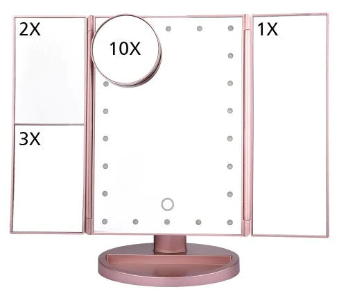 Cueen Foldable Makeup Touch Screen Mirror