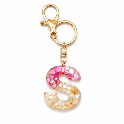 Custom Alphabet Pink Bag Charm