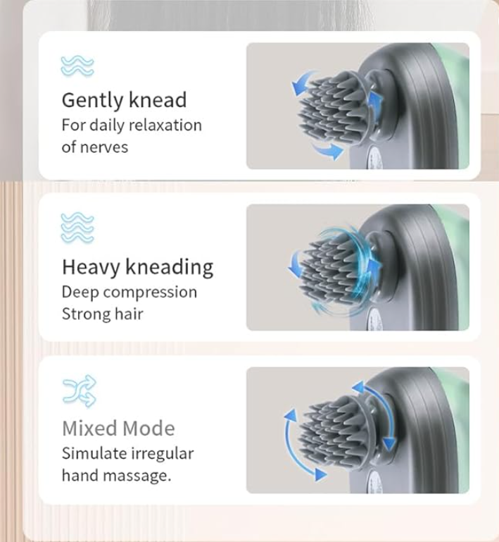 Cueen 3-In-1 Portable Electric Scalp Massager
