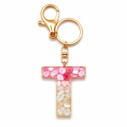Custom Alphabet Pink Bag Charm