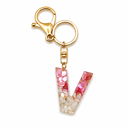 Custom Alphabet Pink Bag Charm