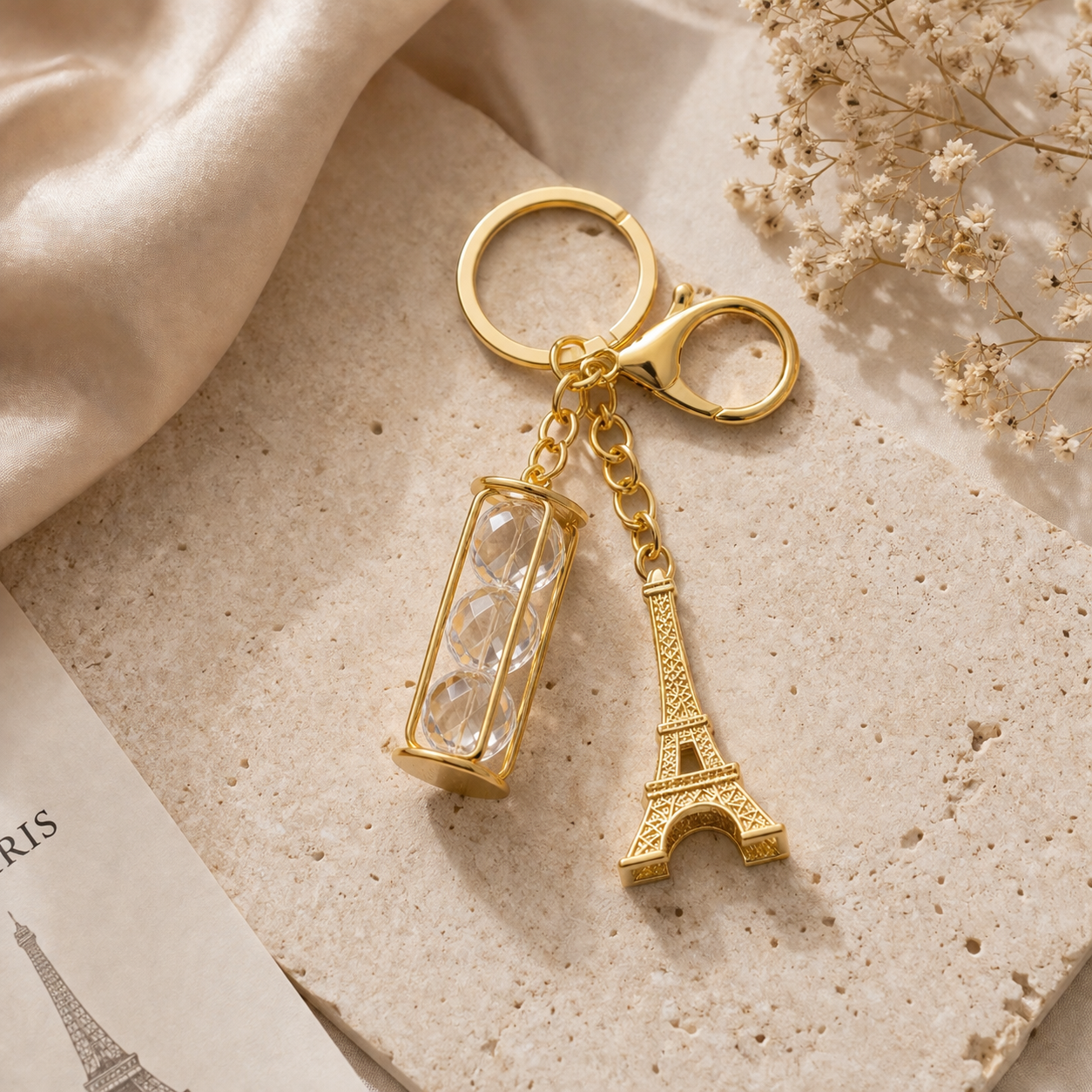 Paris Eiffel Tower Gold Bag Charm