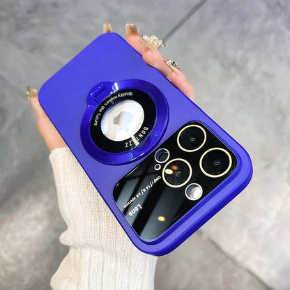 RING STAND LENS COVER MAGNETIC IPHONE CASE ( BUY 1 GET 1 FREE )