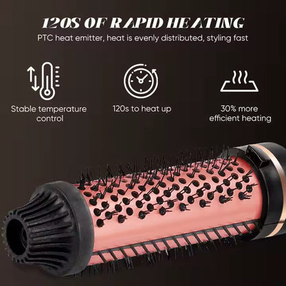 Cueen Hot Curling Comb Volumizing Round Brush