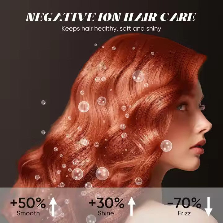 Cueen Hot Curling Comb Volumizing Round Brush