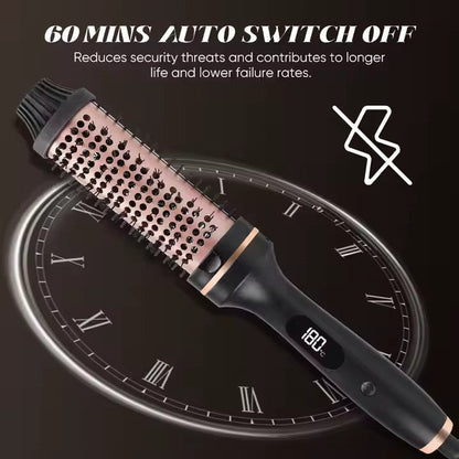 Cueen Hot Curling Comb Volumizing Round Brush