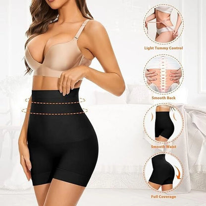 High-Waist Body Shapewear Shorts (Black)