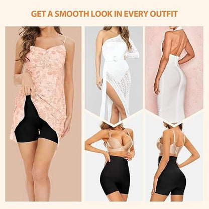 High-Waist Body Shapewear Shorts (Black)