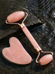 Cueen Natural Stone Jade Face Roller & Gua Sha (Set)