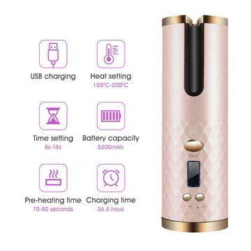 Cueen Auto Cordless Rotating Hair Curler